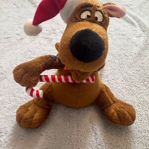 Gemmy Scooby-Doo Singing Christmas Plush – 9” – Candy Cane, Santa Hat - No Dance